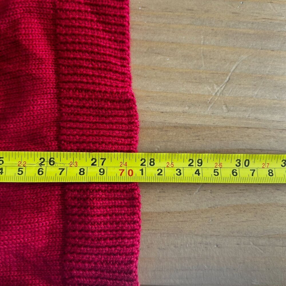 Karl Lagerfield Womens Eiffel Tower Bow Coquette Sweater LARGE Red Long Sleeve - Picture 11 of 11